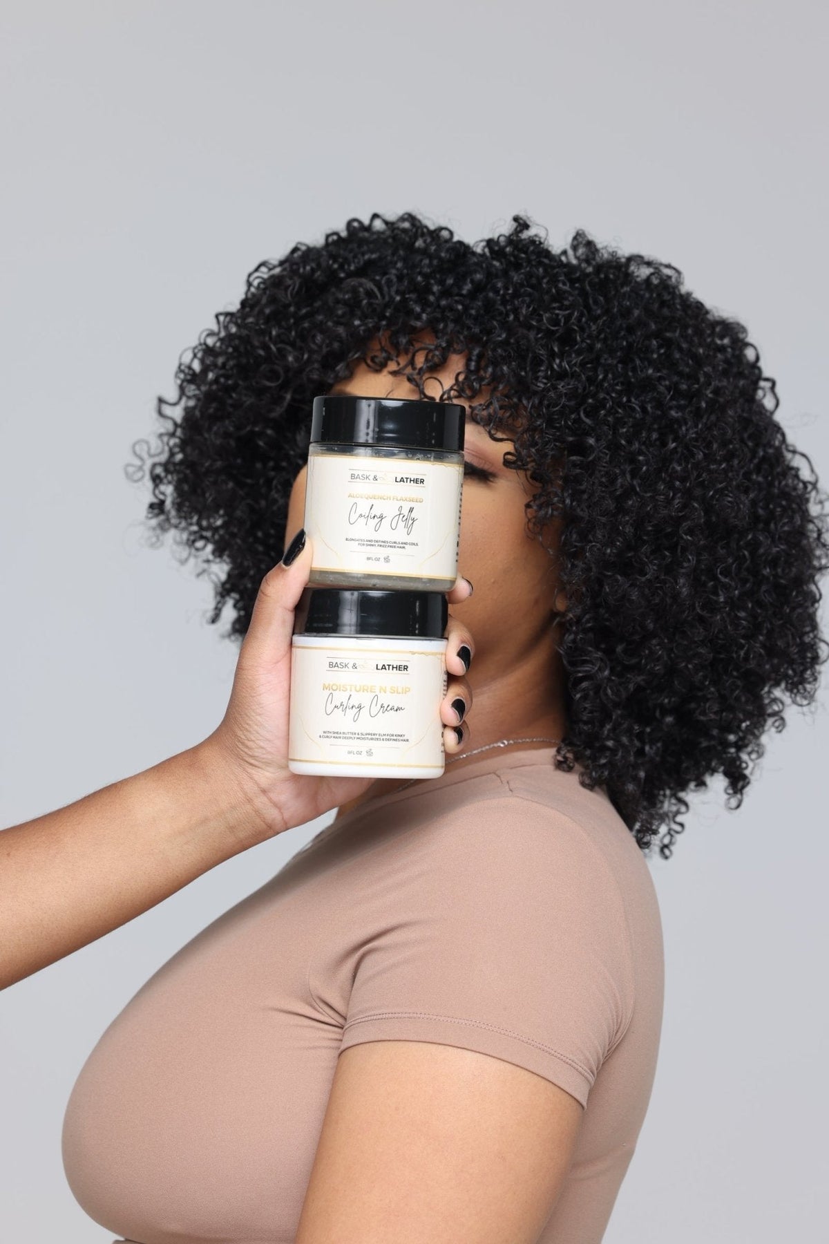Moisture N Slip Curling Cream + Aloquench N' Flax Seed Coiling Jelly Duo
